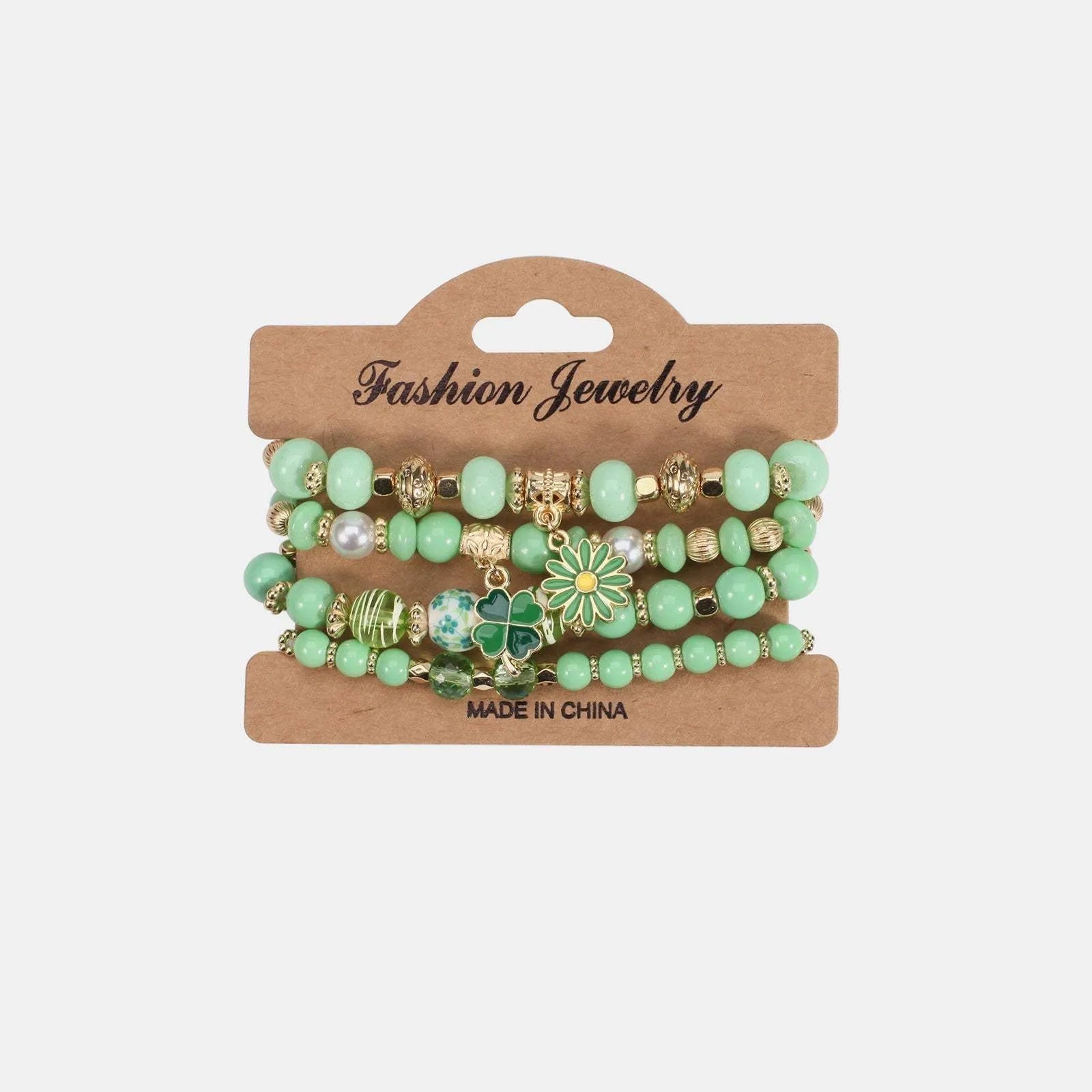 Beaded Soft Pottery Charm Bracelet Style D One Size Bracelets - Tophatter Daily Deals